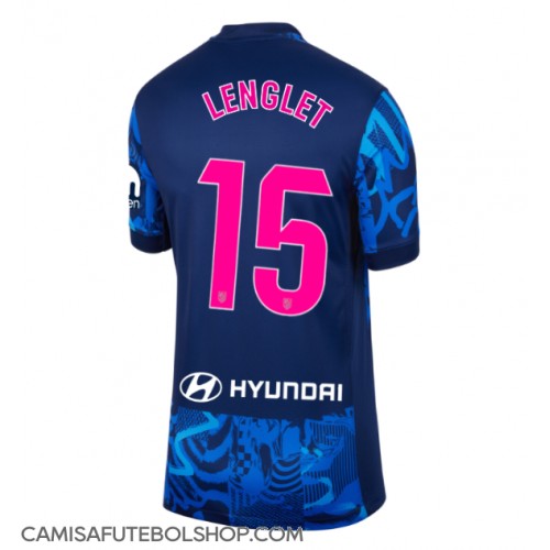 Camisa de time de futebol Atletico Madrid Clement Lenglet #15 Replicas 3º Equipamento Feminina 2024-25 Manga Curta